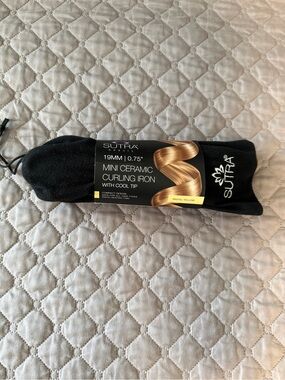 SUTRA Beauty Mini Ceramic Curling Iron 19MM 0.75” Travel Size Dual Voltage NEW